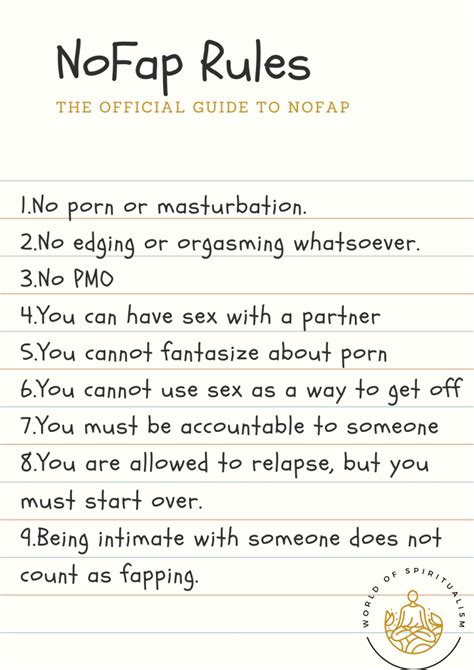 The Essential Rules of NoFap : r/NoFap .